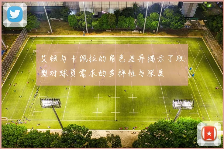 艾顿与卡佩拉的角色差异揭示了联盟对球员需求的多样性与深度